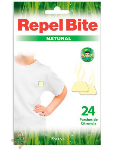 REPEL BITE NATURAL PARCHES ROPA CON CITRONELLA 24 APLICACIONES