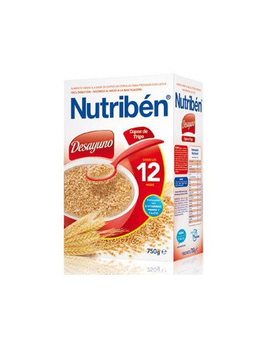 NUTRIBEN DESAYUNO COPOS DE TRIGO 1 ENVASE 750 g