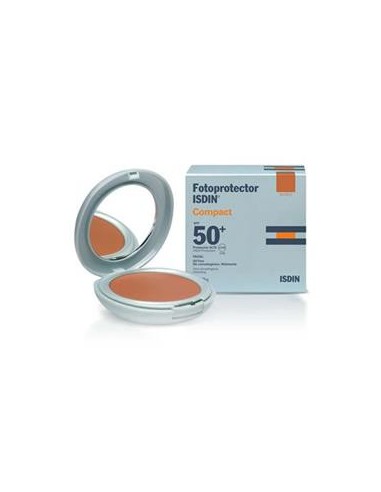 FOTOPROTECTOR ISDIN COMPACT SPF 50+ MAQUILLAJE COMPACTO OIL-FREE 1 ENVASE 10 g COLOR BRONCE