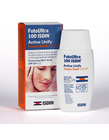 ISDIN FOTOULTRA 100 ACTIVE UNIFY 1 ENVASE 50 ml COLOR