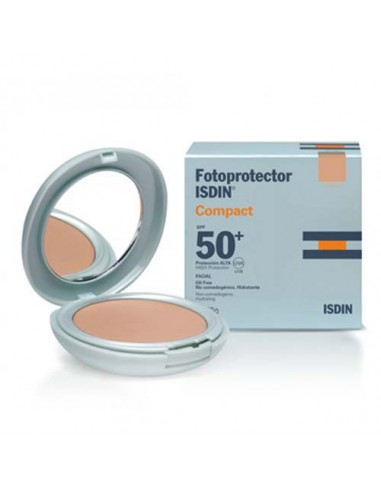 FOTOPROTECTOR ISDIN COMPACT SPF 50+ MAQUILLAJE COMPACTO OIL-FREE 1 ENVASE 10 G COLOR ARENA