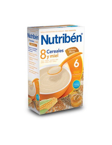 NUTRIBEN 8 CEREALES Y MIEL GALLETAS MARIA 1 ENVASE 600 g