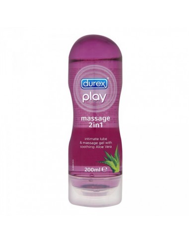 DUREX PLAY MASSAGE LUBRICANTE HIDROSOLUBLE CON ALOE VERA 200 ML