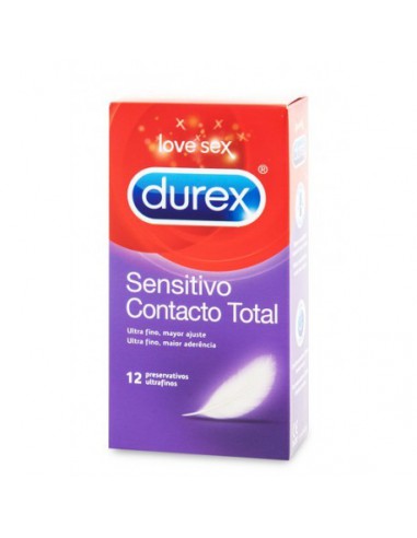 DUREX SENSITIVO CONTACTO TOTAL PRESERVATIVOS 12 UNIDADES