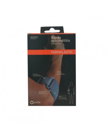 CODERA BANDA EPICONDILITIS FARMALASTIC NEOPRENO TECH 1 UNIDAD TALLA UNICA COLOR GRIS