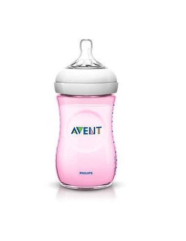 BIBERON PP NATURAL PHILIPS AVENT 1 UNIDAD 260 ml COLOR ROSA