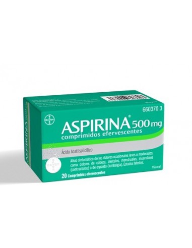 ASPIRINA 500 MG 20 COMPRIMIDOS EFERVESCENTES