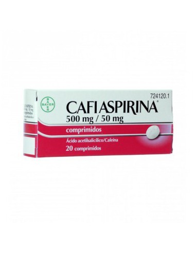 CAFIASPIRINA 500/50 MG 20 COMPRIMIDOS