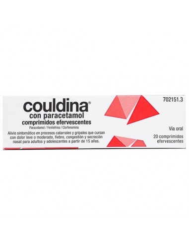 COULDINA CON PARACETAMOL 20 COMPRIMIDOS EFERVESCENTES