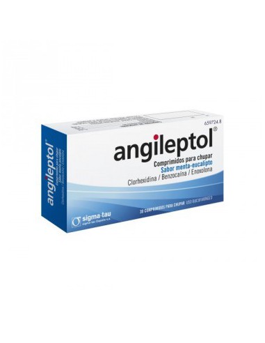 ANGILEPTOL 30 COMPRIMIDOS PARA CHUPAR (SABOR MENTA-EUCALIPTO)