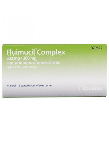 FLUIMUCIL COMPLEX 500 MG/200 MG 12 COMPRIMIDOS EFERVESCENTES