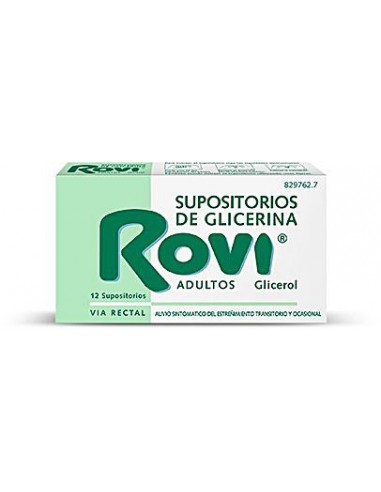 SUPOSITORIOS GLICERINA ROVI ADULTOS 3.36 G 12 SUPOSITORIOS