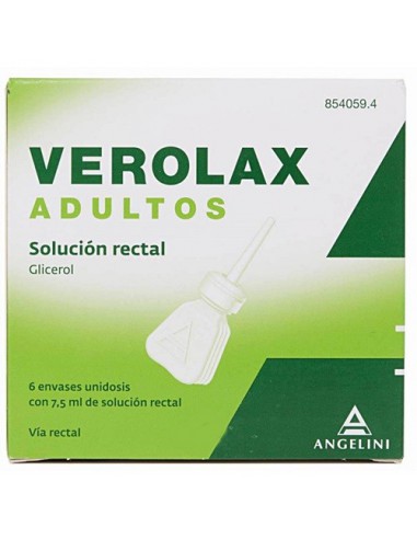 VEROLAX ADULTOS 5,4 ML SOLUCION RECTAL 6 ENEMAS 7,5 ML