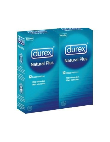 DUREX NATURAL PLUS PRESERVATIVOS DUPLO 12+12  PRESERVATIVOS