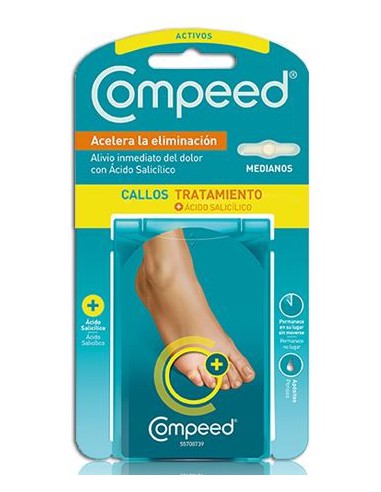 COMPEED CALLOS ACTIVOS HIDROCOLOIDE 6 APOSITOS MEDIANOS