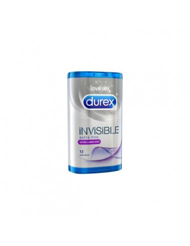 DUREX INVISIBLE EXTRA FINO EXTRA LUBRICADO PRESERVATIVOS 12 U