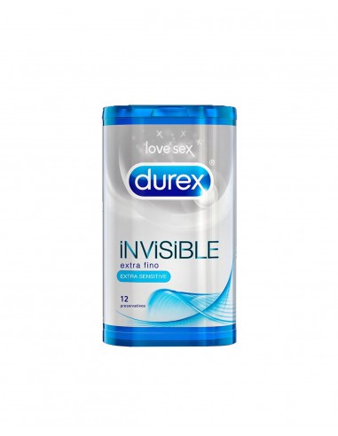 DUREX INVISIBLE EXTRA FINO EXTRA SENSITIVO PRESERVATIVOS 12 U