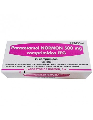 PARACETAMOL NORMON EFG 500 MG 20 COMPRIMIDOS