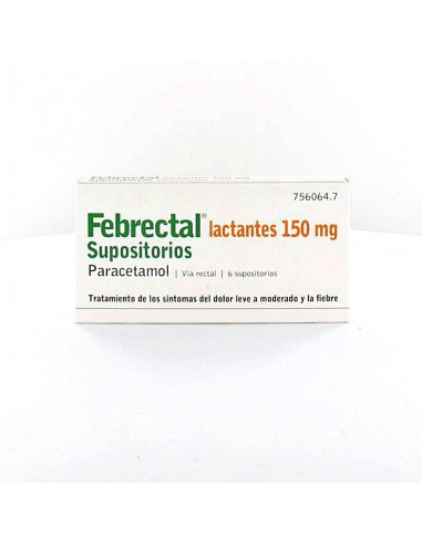 FEBRECTAL LACTANTES 150 MG 6 SUPOSITORIOS