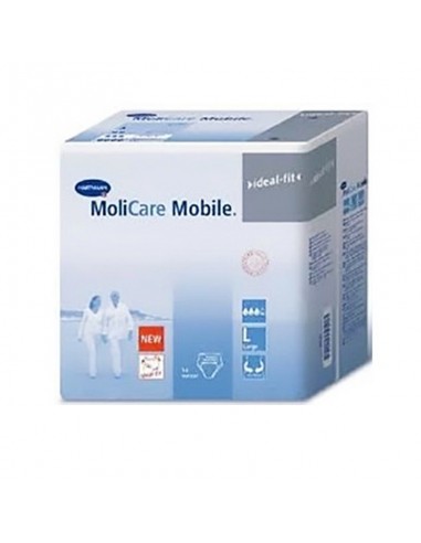 ABSORB INC ORINA LIGERA CON SLIP MOLICARE PREMIUM MOBILE 14 UNIDADES TALLA L 6 GOTAS COLOR AZUL