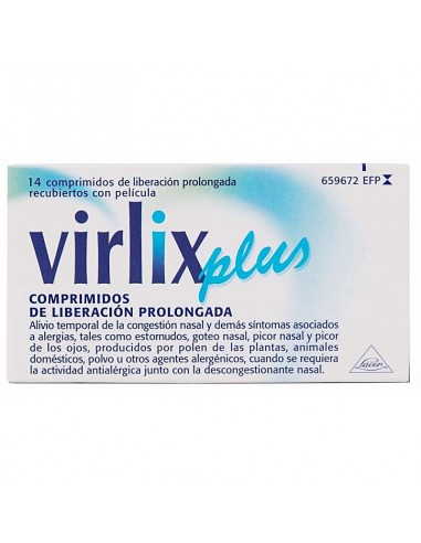 VIRLIX PLUS 5 MG/120 MG 14 COMPRIMIDOS LIBERACION PROLONGADA