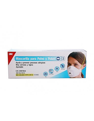 MASCARILLA PROTECCION POLEN Y POLVO 3M 3 U