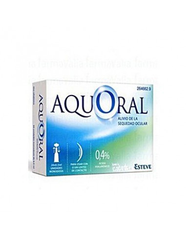 AQUORAL LUBRICANTE 0.4 % GOTAS OFTALMICAS 20 MONODOSIS 0,5 ML