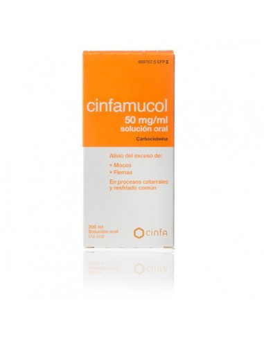 CINFAMUCOL CARBOCISTEINA 50 MG/ML SOLUCION ORAL 200 ML