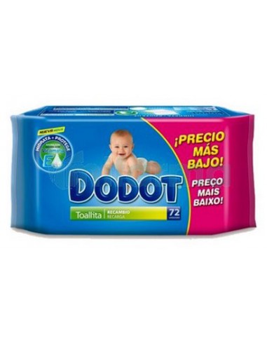 DODOT AZUL TOALLITAS HUMEDAS PARA BEBES 72 UNIDADES