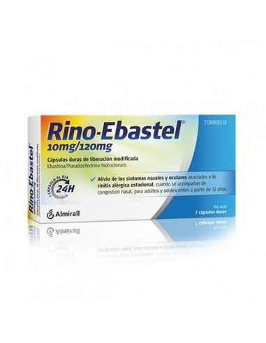 RINO EBASTEL 10/120 MG 7 CAPSULAS