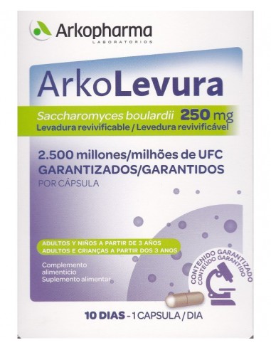 ARKO-LEVURA SACCHAROMYCES BOULARDII 250 MG 10 CAPSULAS