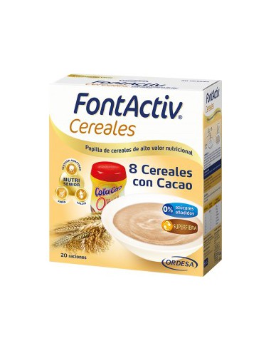 FONTACTIV 8 CEREALES CON CACAO 600 G