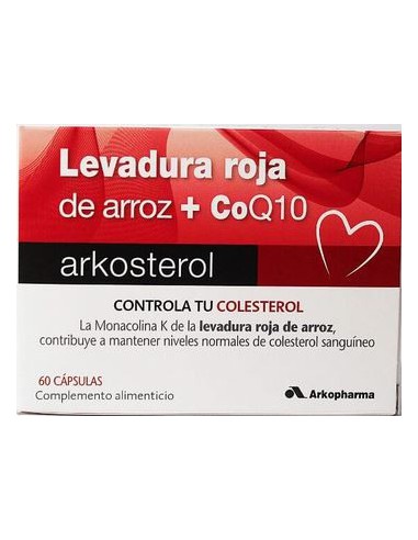 ARKOSTEROL LEVADURA ARROZ ROJO + Q10 60 CAPSULAS