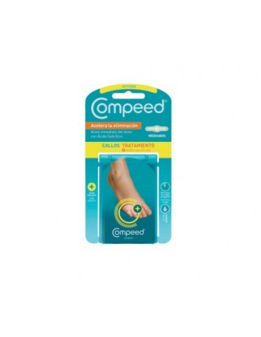 COMPEED CALLOS CON ACIDO SALICILICO HIDROCOLOIDE MEDIANOS 6 UNIDADES