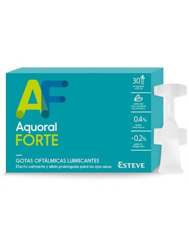 AQUORAL FORTE GOTAS OFTALMICAS LUBRICANTES ESTERILES 30 MONODOSIS 0,5 ML