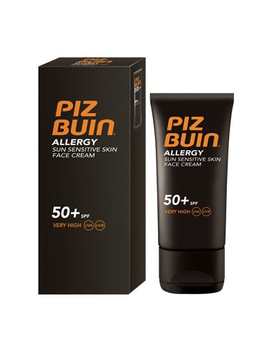 PIZ BUIN ALLERGY CREMA FACIAL PIEL SENSIBLE AL SOL SPF 50+ PROTECCION MUY ALTA 1 ENVASE 50 ml