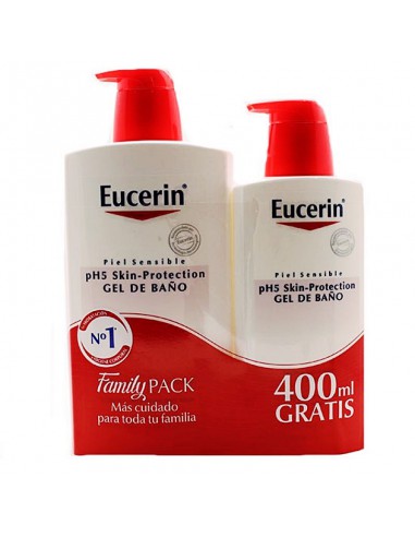 EUCERIN PIEL SENSIBLE PH-5 GEL DE BAÑO 1 L + 400 ML REGALO