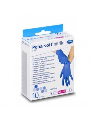 GUANTES DESECHABLES DE NITRILO PEHA-SOFT NITRILE T- MEDIA 10 U