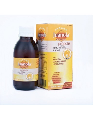 JUANOLA PROPOLIS JARABE CON MIEL TOMILLO Y ALTEA 150 ML SABOR MIEL