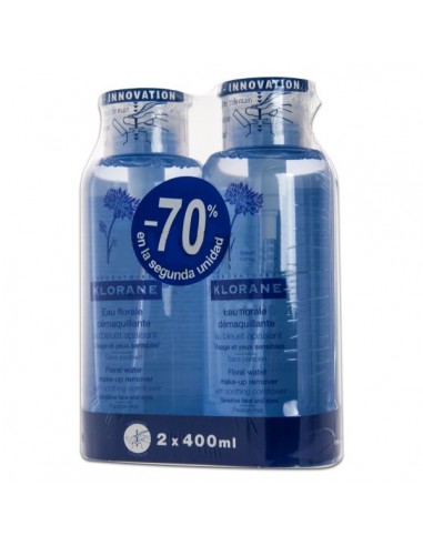 AGUA FLORAL DESMAQUILLANTE AL ACIANO CALMANTE PACK DUO 400 MLX 2 U