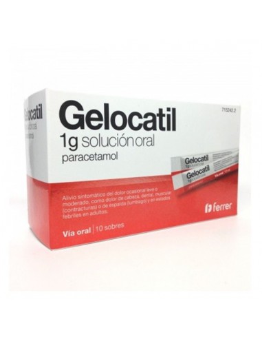 GELOCATIL 1 G 10 SOBRES SOLUCION ORAL