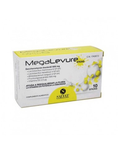 MEGALEVURE 10 STICKS PROBIOTICO