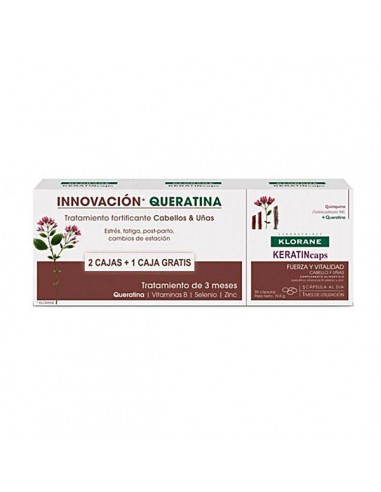 KLORANE TRIO KERATINCAPS 3 CAJAS 30 CAPSULAS