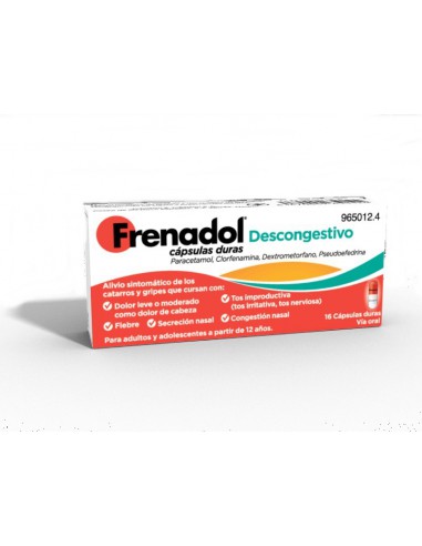 FRENADOL DESCONGESTIVO 16 CAPSULAS