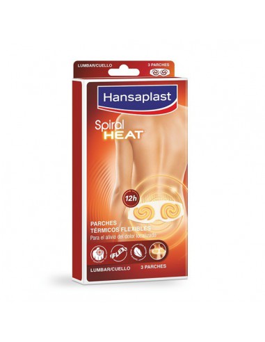 HANSAPLAST SPIRAL HEAT 3 PARCHES LUMBAR/CUELLO