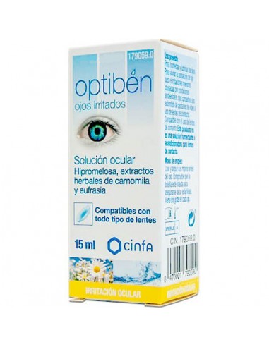 OPTIBEN OJOS IRRITADOS ESTERIL SEQUEDAD OCULAR FRASCO 15 ML