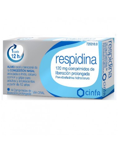 RESPIDINA 120 MG COMPRIMIDOS LIBERACION PROLONGADA