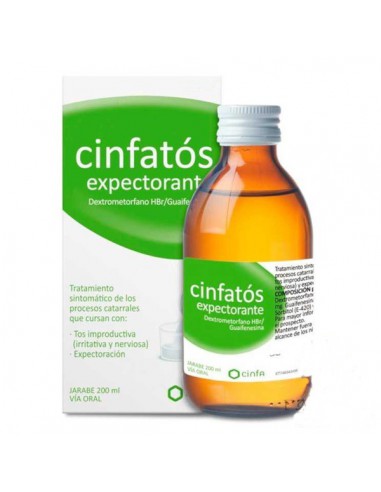 CINFATOS EXPECTORANTE 2 MG/ML + 20 MG/ML SOLUCION ORAL 1 FRASCO 200 ML (PET)