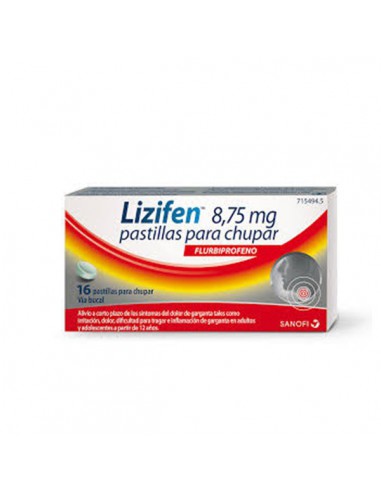 LIZIFEN 8,75 mg 16 PASTILLAS PARA CHUPAR (SABOR MENTA)