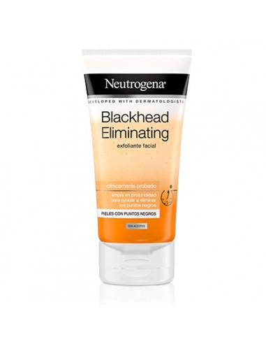 NEUTROGENA BLACKHEAD ELIMINATING EXFOLIANTE FACIAL CON ACIDO SALICILICO PURIFICANTE 1 ENVASE 150 ml